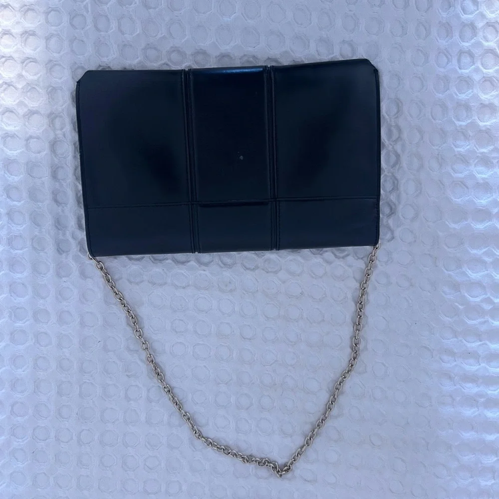 Banana Republic Black Clutch with Silver Accent